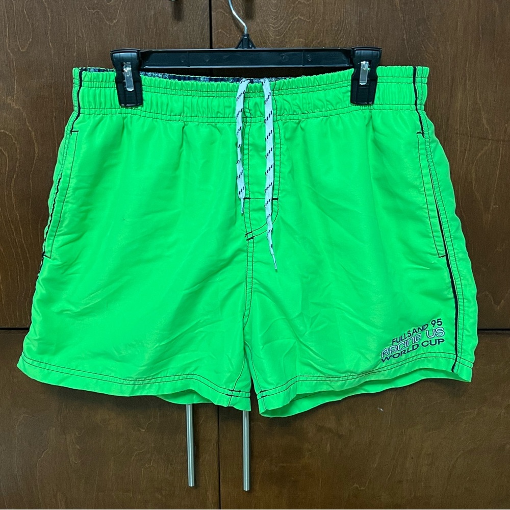 Men’s Fullsand Swim Shorts- Neon Green